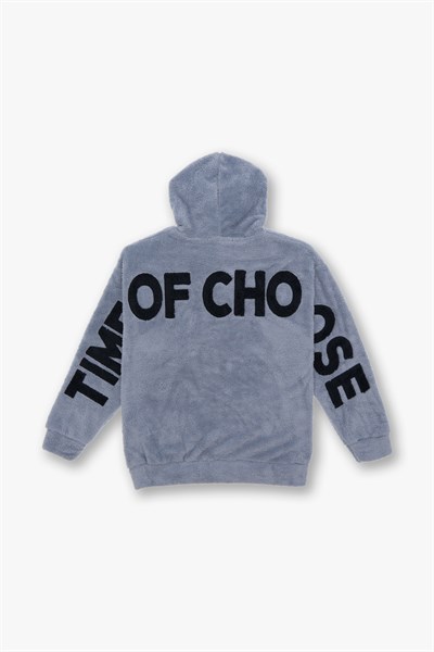 Time Of Choose Oversize Welsoft Sweatshirt Erkek Gri