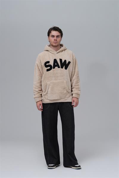 Time Of Choose Oversize Welsoft Sweatshirt Erkek Açık Bej