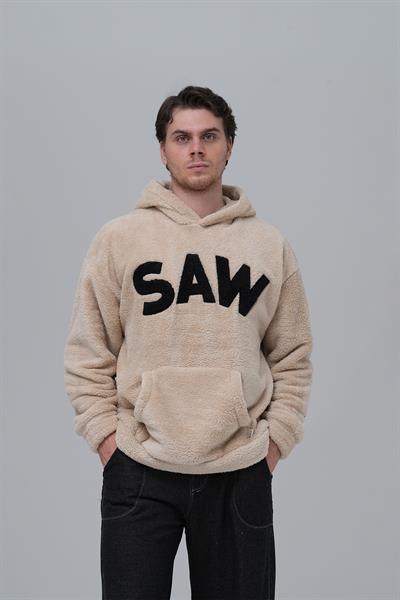 Time Of Choose Oversize Welsoft Sweatshirt Erkek Açık Bej
