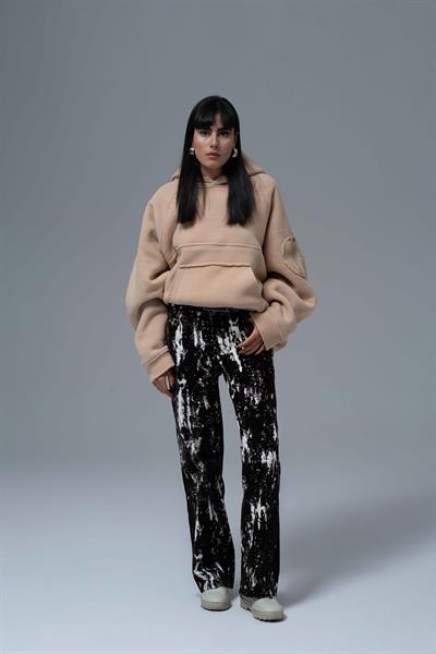 Urban Shield Oversize Welsoft Sweatshirt Kadın Bej