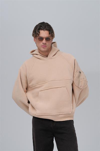 Urban Shield Oversize Welsoft Sweatshirt Erkek Bej
