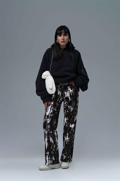 Urban Shield Oversize Welsoft Sweatshirt Kadın Siyah