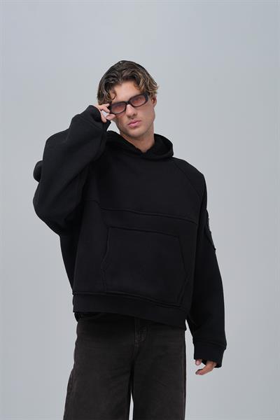 Urban Shield Oversize Welsoft Sweatshirt Erkek Siyah