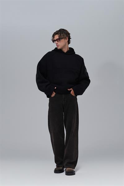Urban Shield Oversize Welsoft Sweatshirt Erkek Siyah