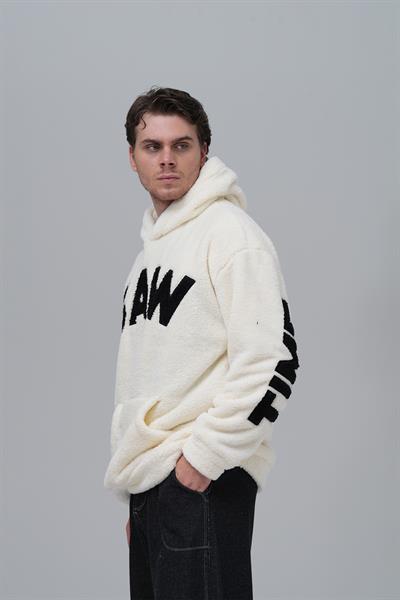 Time Of Choose Oversize Welsoft Sweatshirt Erkek Ekru