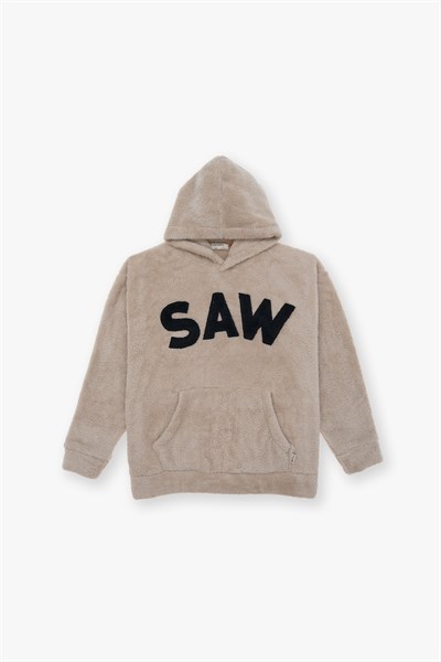Time Of Choose Oversize Welsoft Sweatshirt Kadın Açık Bej