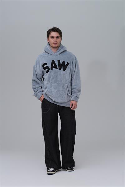 Time Of Choose Oversize Welsoft Sweatshirt Erkek Gri