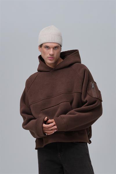 Urban Shield Oversize Welsoft Sweatshirt Erkek Kahverengi