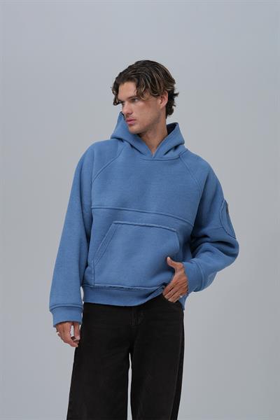 Urban Shield Oversize Welsoft Sweatshirt Erkek Mavi
