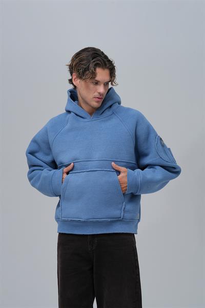 Urban Shield Oversize Welsoft Sweatshirt Erkek Mavi