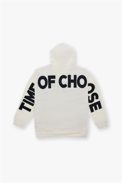 Time Of Choose Oversize Welsoft Sweatshirt Erkek Ekru