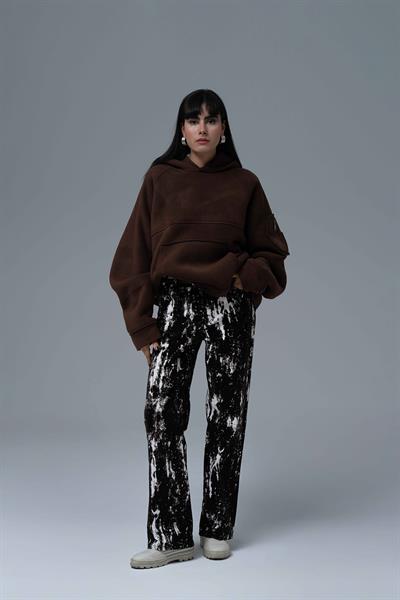 Urban Shield Oversize Welsoft Sweatshirt Kadın Kahverengi
