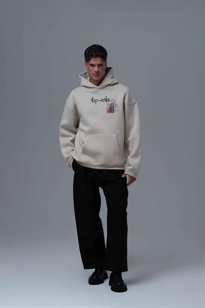 Top-Notch Oversize Sweatshirt Erkek Stone