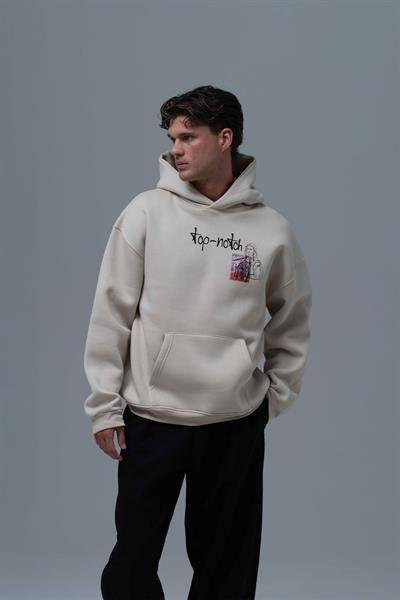 Top-Notch Oversize Sweatshirt Erkek Stone
