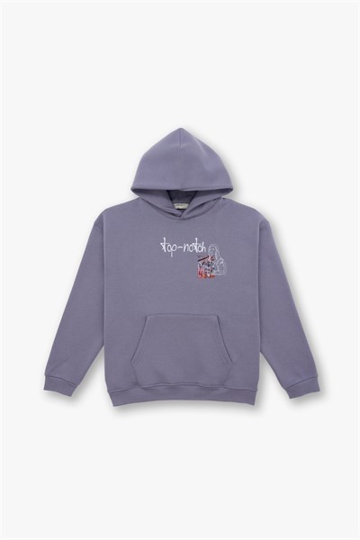 Top-Notch Oversize Sweatshirt Erkek Gri