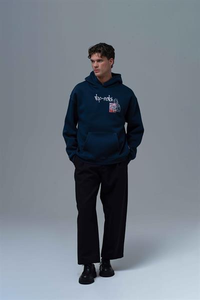 Top-Notch Oversize Sweatshirt Erkek İndigo