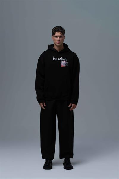 Top-Notch Oversize Sweatshirt Erkek Siyah