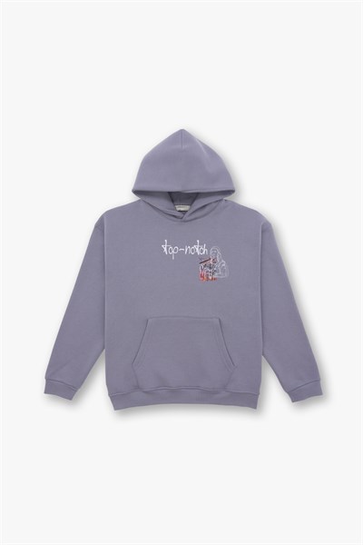 Top-Notch Oversize Sweatshirt Kadın Gri