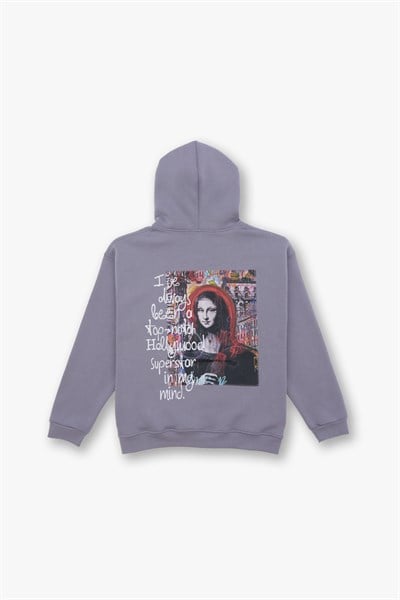Top-Notch Oversize Sweatshirt Kadın Gri