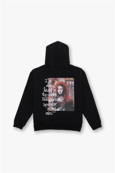 Top-Notch Oversize Sweatshirt Kadın Siyah