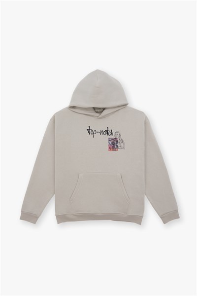 Top-Notch Oversize Sweatshirt Kadın Stone
