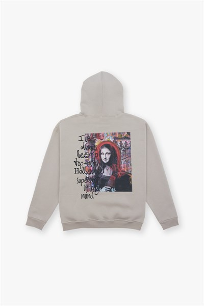 Top-Notch Oversize Sweatshirt Kadın Stone