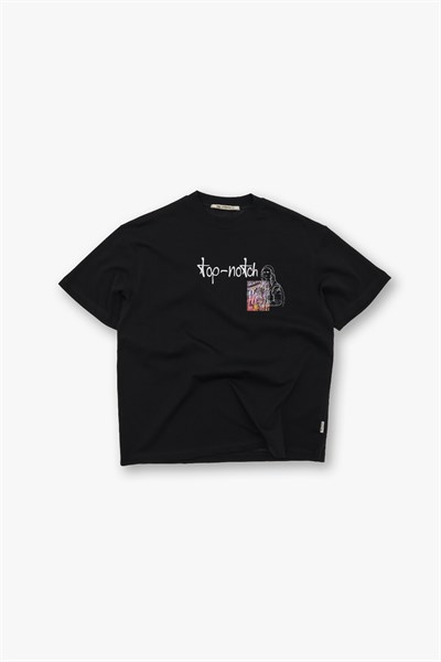 Top-Notch Oversize Tişört Erkek Siyah
