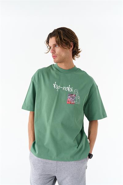 Top-Notch Oversize Tişört Erkek Yeşil