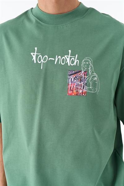 Top-Notch Oversize Tişört Erkek Yeşil