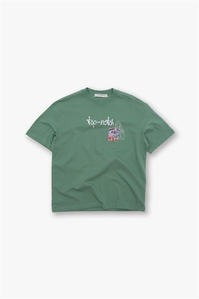 Top-Notch Oversize Tişört Erkek Yeşil