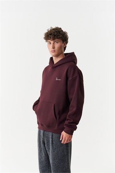 Unspoken Canvas Oversize Erkek Sweatshirt Mürdüm