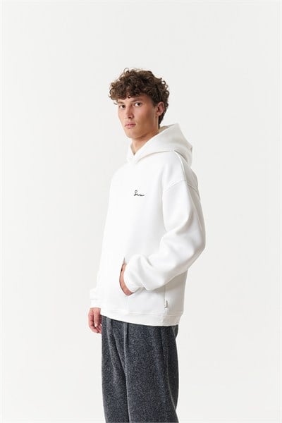 Unspoken Canvas Oversize Erkek Sweatshirt Ekru