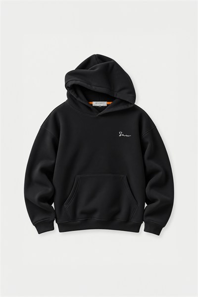 Unspoken Canvas Oversize Erkek Sweatshirt Siyah