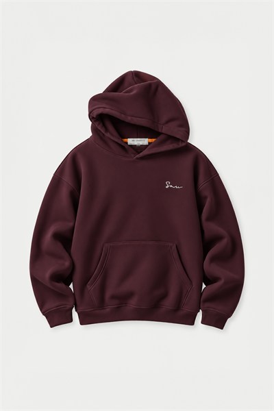 Unspoken Canvas Oversize Erkek Sweatshirt Mürdüm