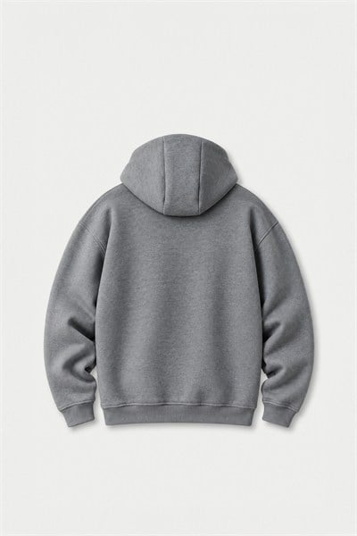 Urban Contour Oversize Erkek Fermuarlı Sweatshirt Antrasit