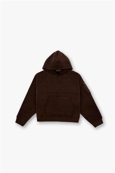 Urban Shield Oversize Welsoft Sweatshirt Kadın Kahverengi