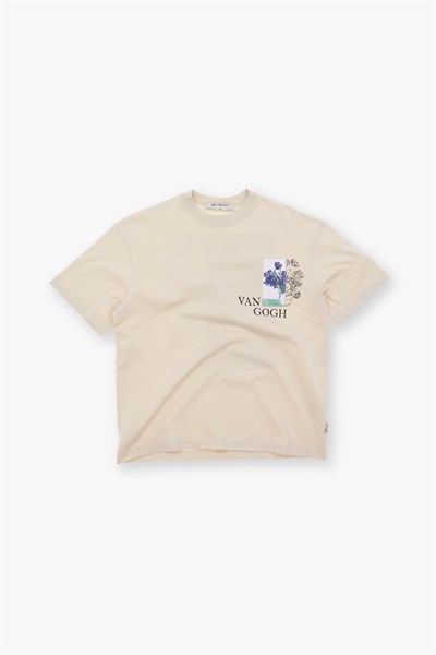 Van Gogh Irises Oversize Tişört Erkek Stone