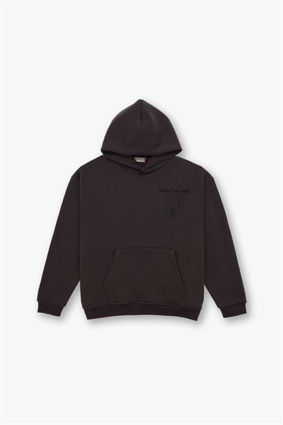 Van Gogh Threads Oversize Sweatshirt Erkek Kahverengi