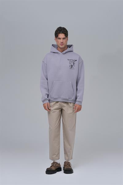 Van Gogh Threads Oversize Sweatshirt Erkek Gri