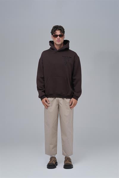 Van Gogh Threads Oversize Sweatshirt Erkek Kahverengi