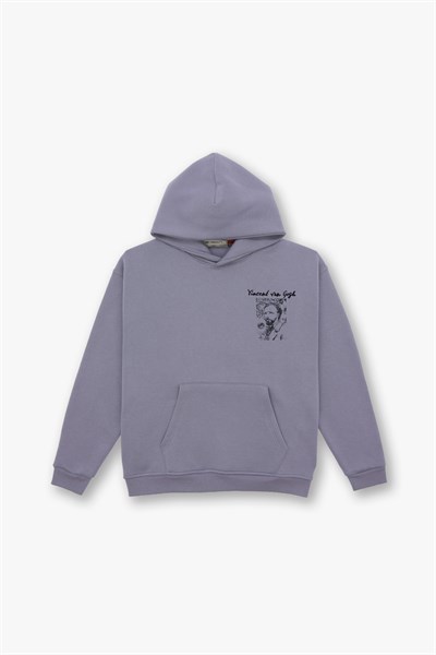 Van Gogh Threads Oversize Sweatshirt Erkek Gri