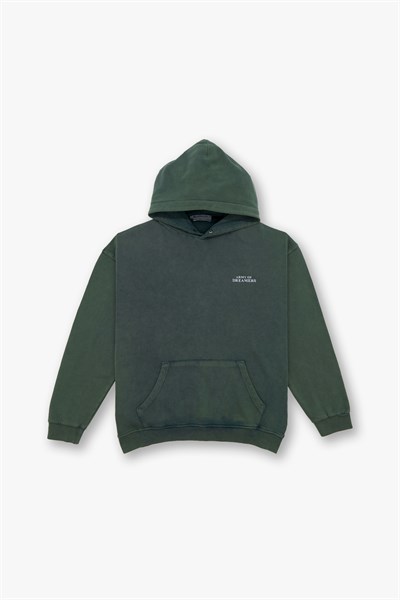 Washed Peace Oversize Sweatshirt Kadın Yeşil