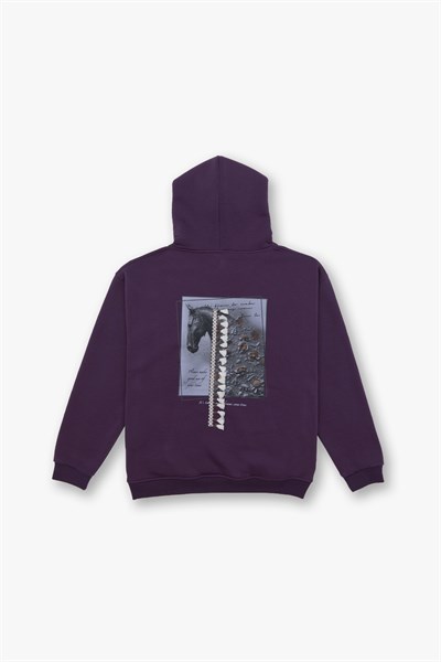 Wild Spirit Oversize Sweatshirt Erkek Mor