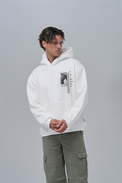 Wild Spirit Oversize Sweatshirt Erkek Ekru