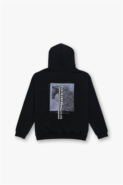 Wild Spirit Oversize Sweatshirt Erkek Siyah