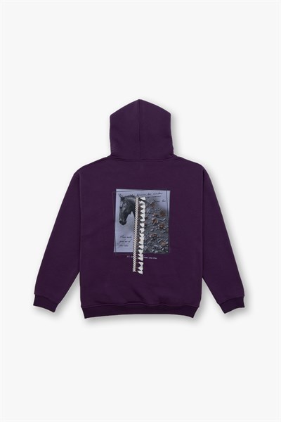 Wild Spirit Oversize Sweatshirt Kadın Mor