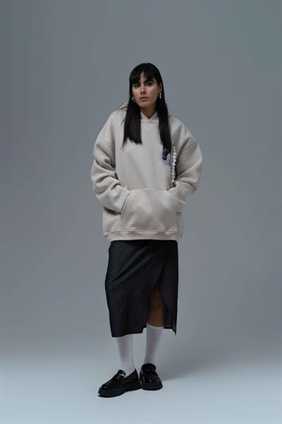 Wild Spirit Oversize Sweatshirt Kadın Stone