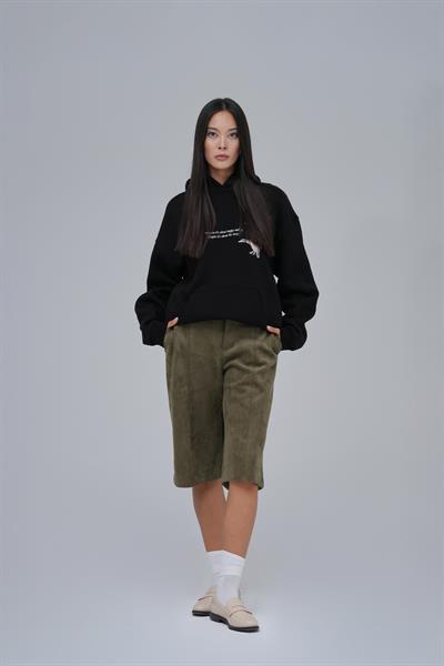 Wings Oversize Sweatshirt Kadın Siyah