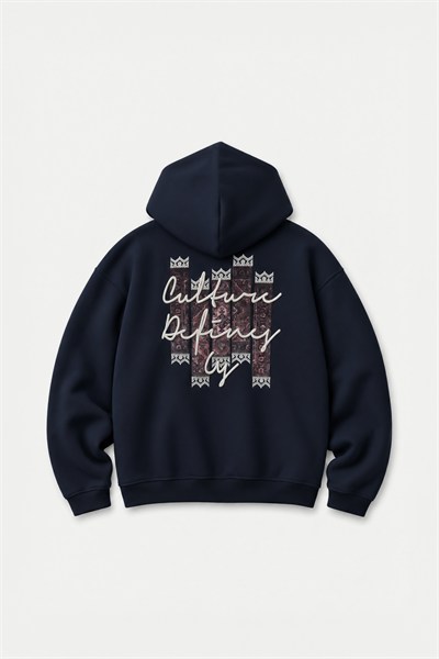 Woven Identity Oversize Erkek Sweatshirt Lacivert