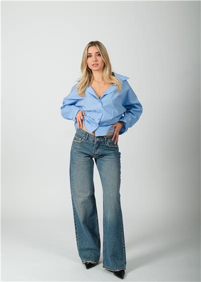 Denim Palazzo Pantolon